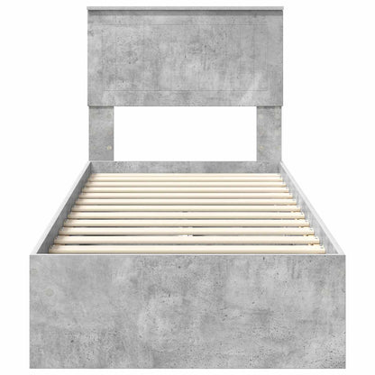 vidaXL Aufbewahrungsbett Beton Grau 75 x 190 cm Holzwerkstoff