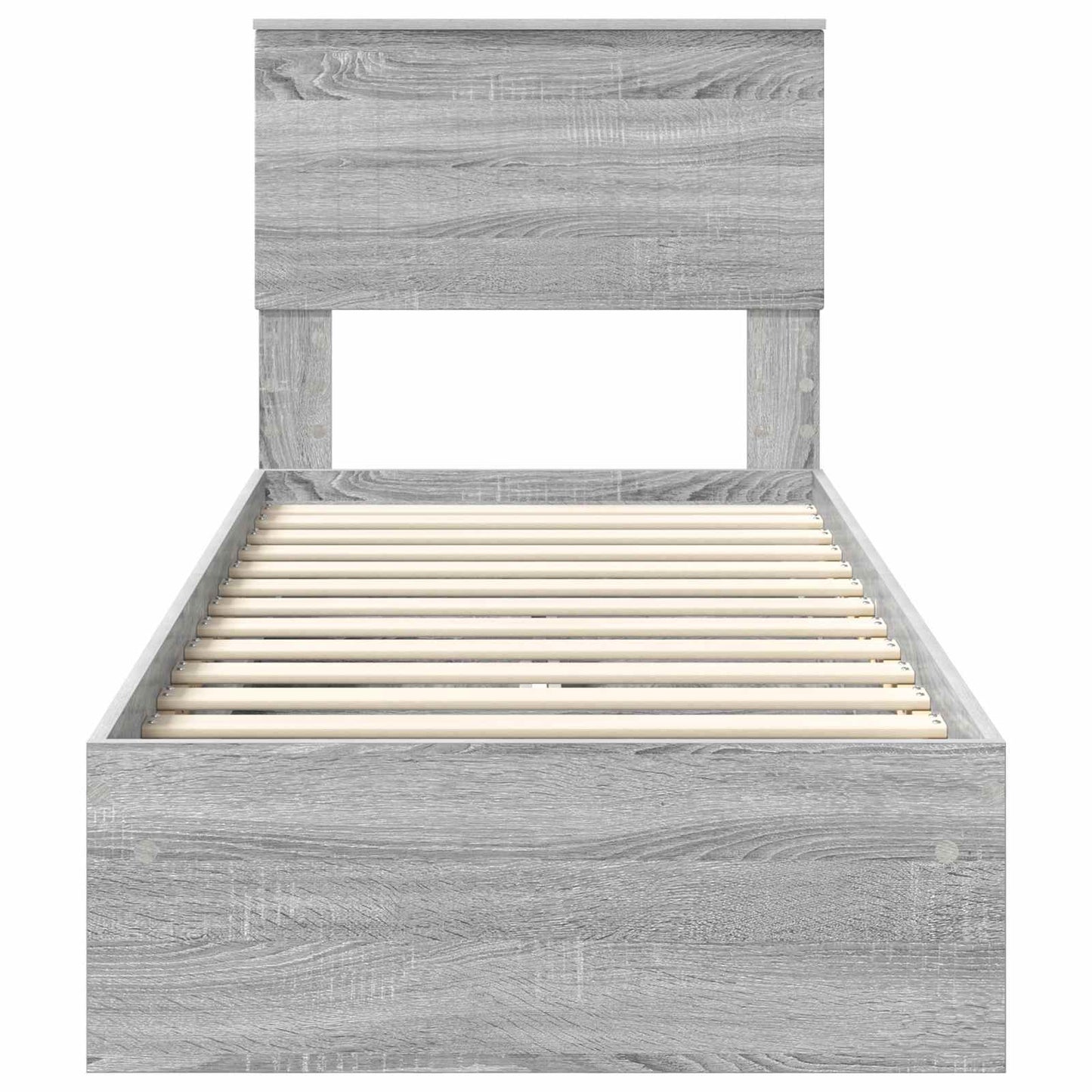 vidaXL Aufbewahrungsbett Graues Sonoma 75 x 190 cm Holzwerkstoff