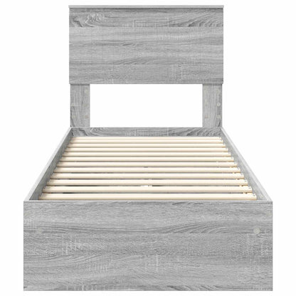 vidaXL Aufbewahrungsbett Graues Sonoma 75 x 190 cm Holzwerkstoff