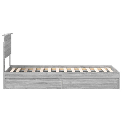 vidaXL Aufbewahrungsbett Graues Sonoma 75 x 190 cm Holzwerkstoff