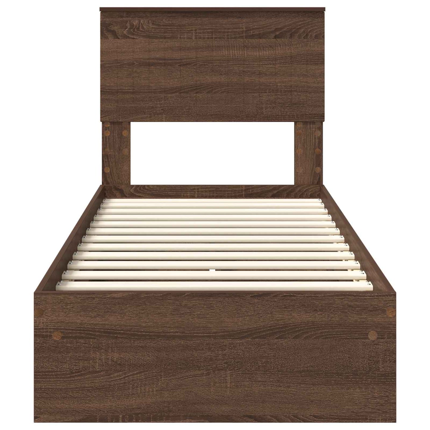 vidaXL Aufbewahrungsbett Braun Eichen-Optik 75 x 190 cm Holzwerkstoff