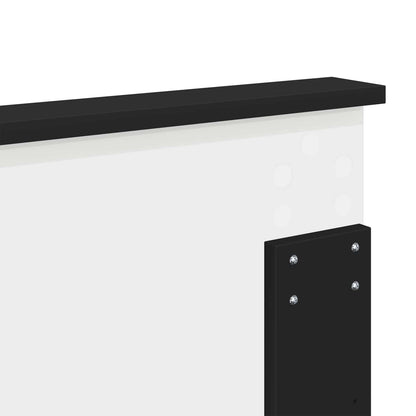 vidaXL Bettrahmen Schwarz und Silber 200 x 200 cm Holzwerkstoff