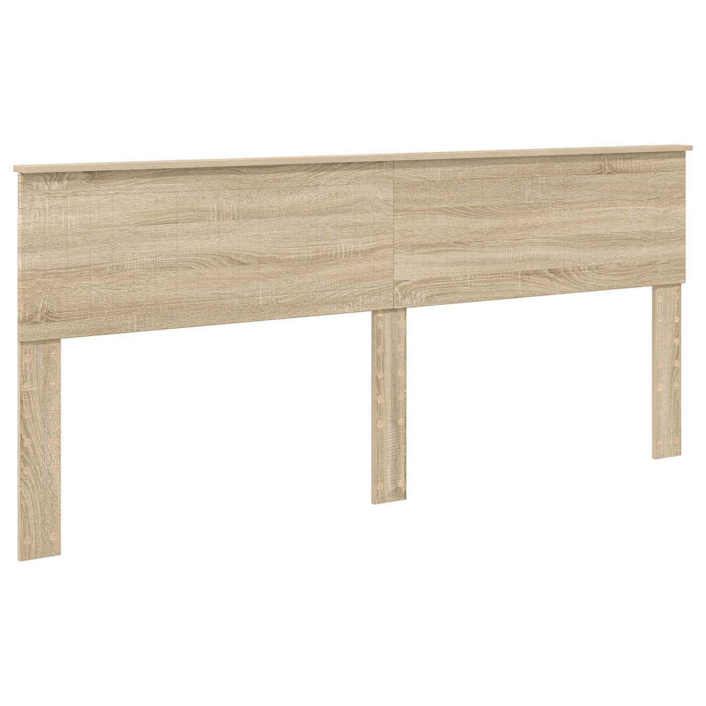 vidaXL Bettrahmen mit Kopfteil Sonoma-Eiche 200 x 200 cm Holzwerkstoff
