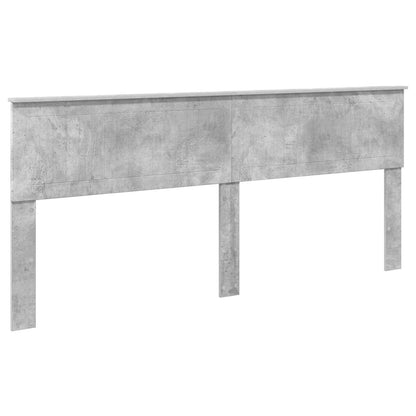 vidaXL Bettrahmen mit Kopfteil Beton Grau 200 x 200 cm Holzwerkstoff