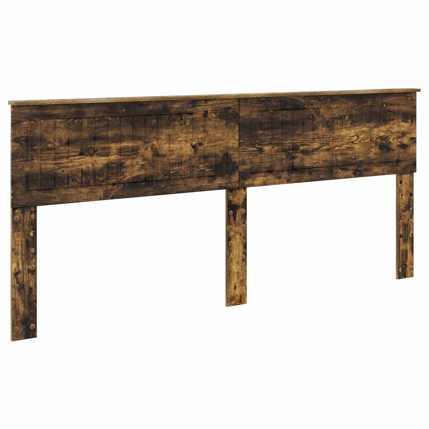 vidaXL Cadre de lit Chêne fumé 200 x 200 cm Bois d'ingénierie