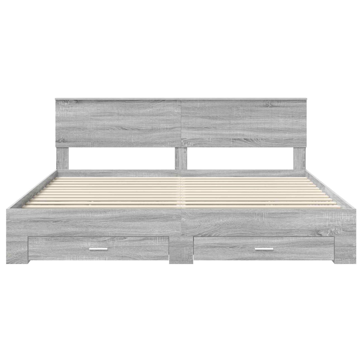 vidaXL Bettrahmen Graues Sonoma 200 x 200 cm Holzwerkstoff