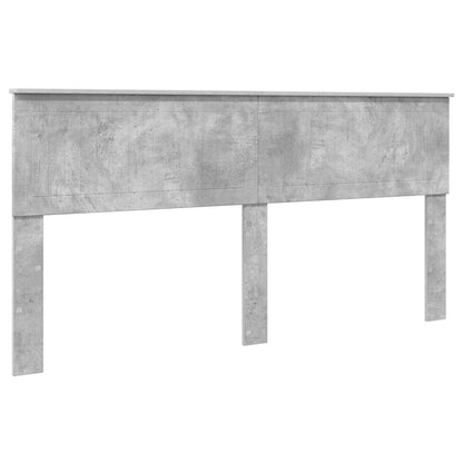 vidaXL Bettrahmen mit Kopfteil Beton Grau 180 x 200 cm Holzwerkstoff