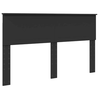 vidaXL Bettrahmen Schwarz und Silber 150 x 200 cm Holzwerkstoff