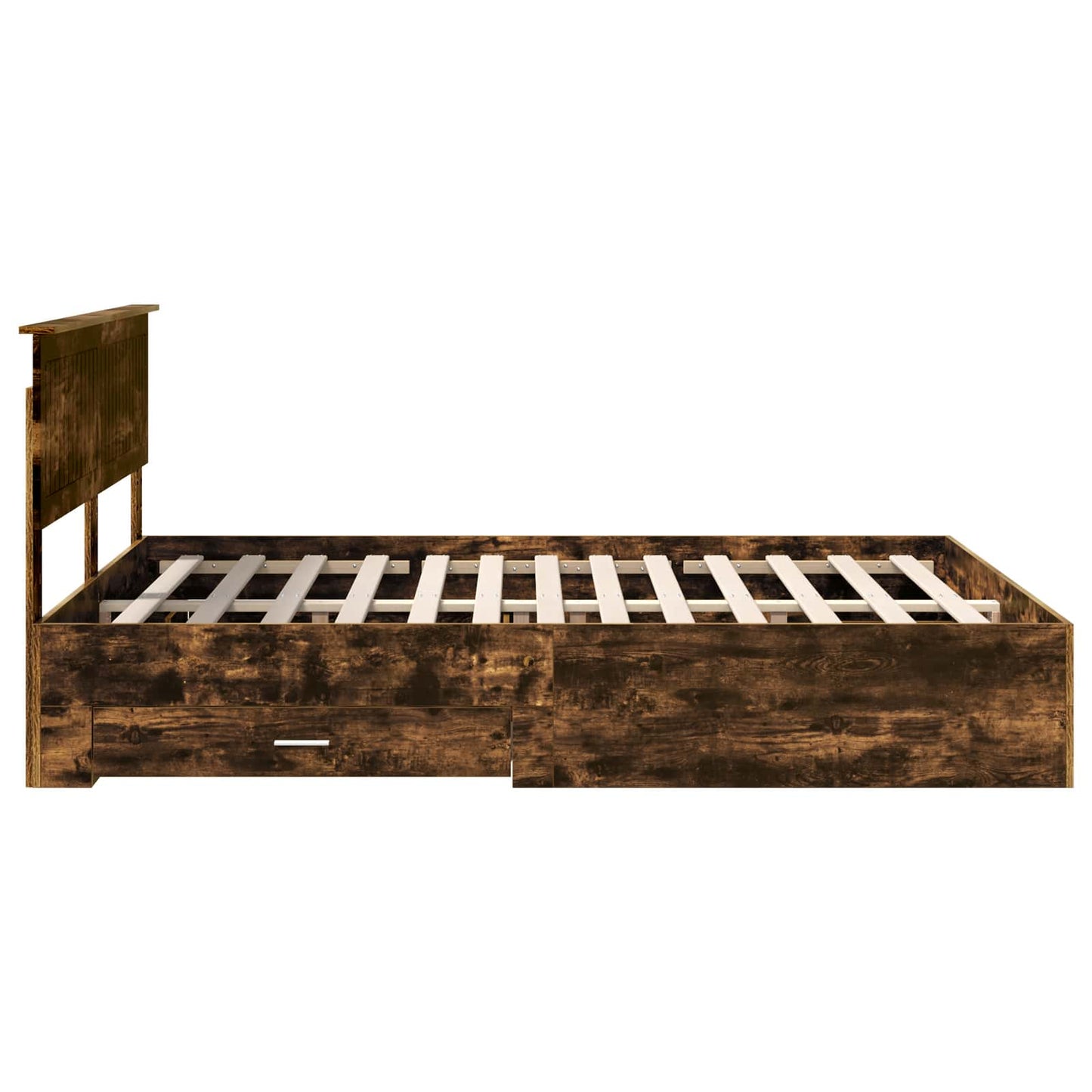 vidaXL Bettrahmen Geräucherte Eiche 150 x 200 cm Holzwerkstoff