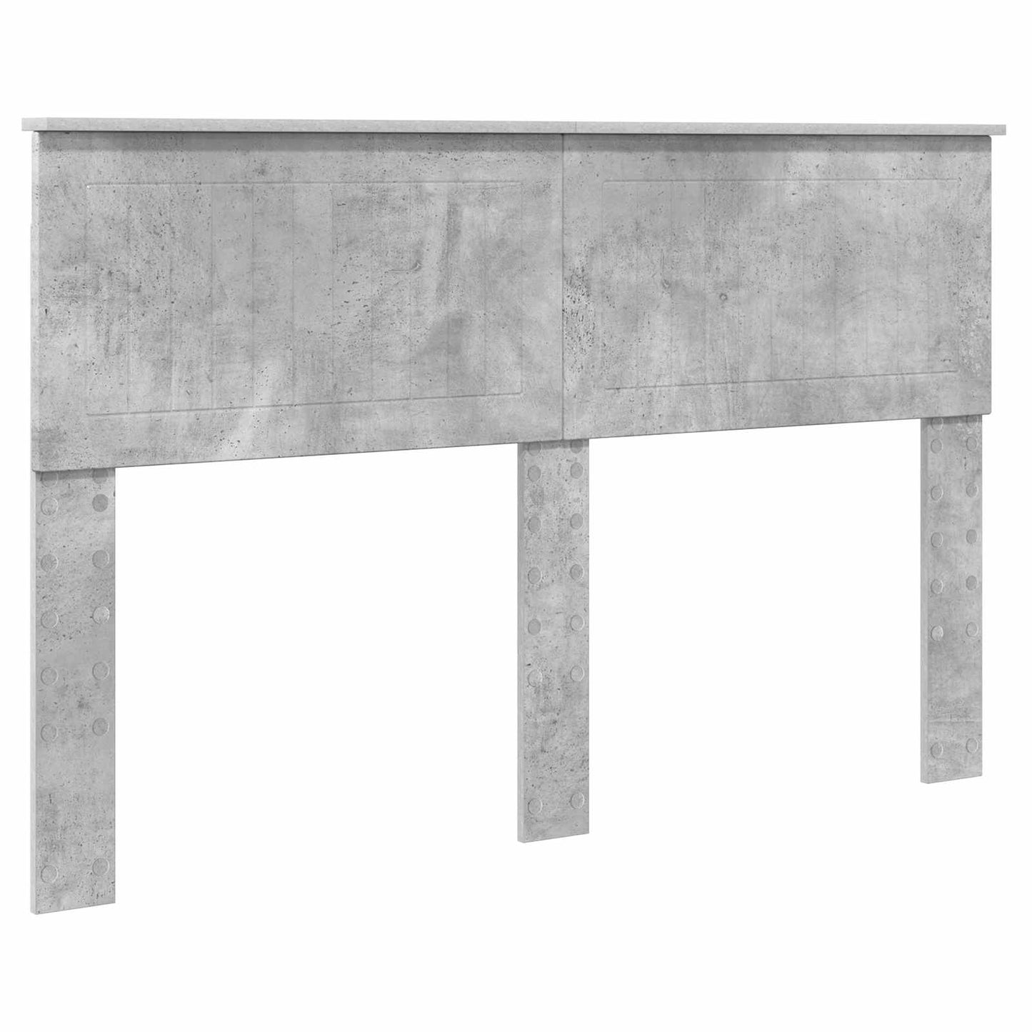 vidaXL Bettrahmen mit Kopfteil Beton Grau 140 x 200 cm Holzwerkstoff