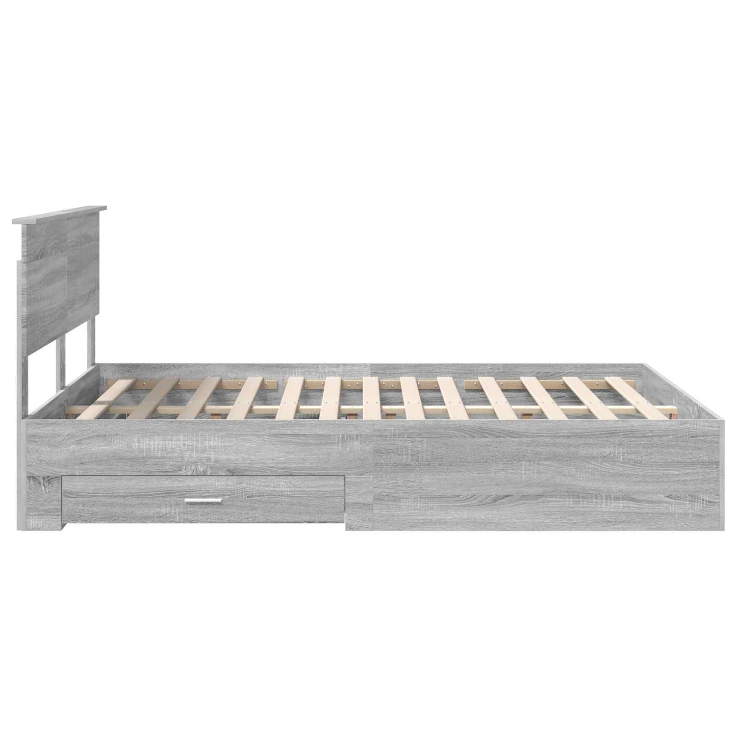 vidaXL Bettrahmen Graues Sonoma 140 x 200 cm Holzwerkstoff
