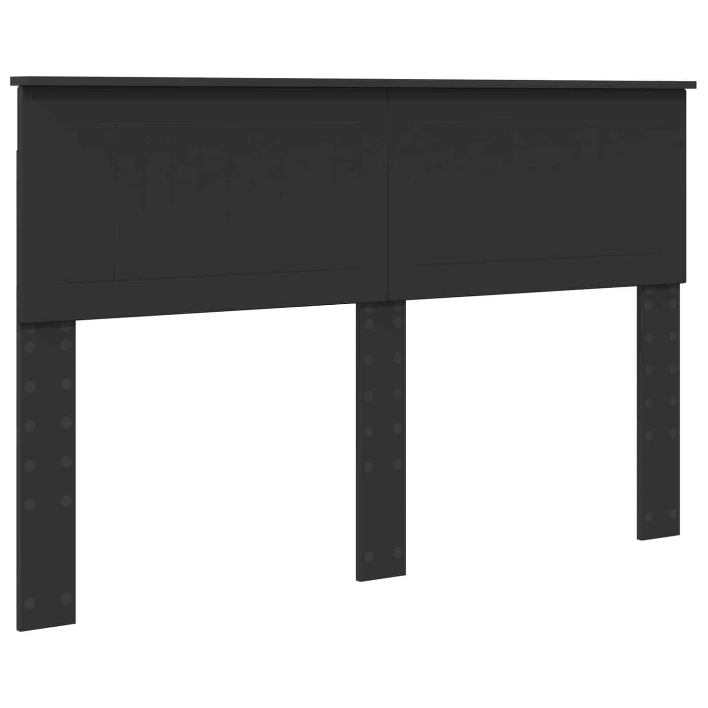 vidaXL Bettrahmen mit Kopfteil Schwarz 140 x 190 cm Holzwerkstoff