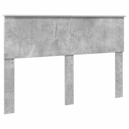 vidaXL Cadre de lit avec tête de lit Gris béton 140 x 190 cm Aggloméré
