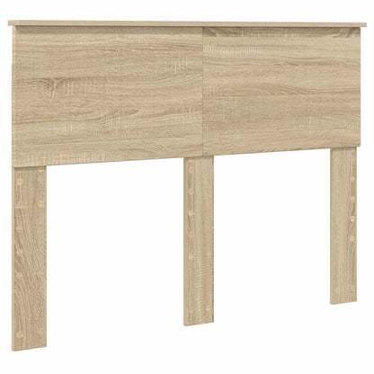 vidaXL Bettrahmen mit Kopfteil Sonoma-Eiche 135 x 190 cm Holzwerkstoff