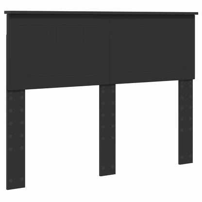 vidaXL Bettrahmen mit Kopfteil Schwarz 120 x 190 cm Holzwerkstoff