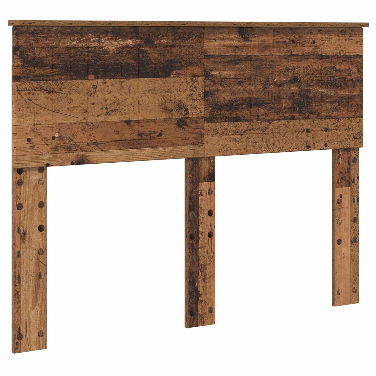 vidaXL Bettrahmen mit Kopfteil Altholz 120 x 190 cm Holzwerkstoff