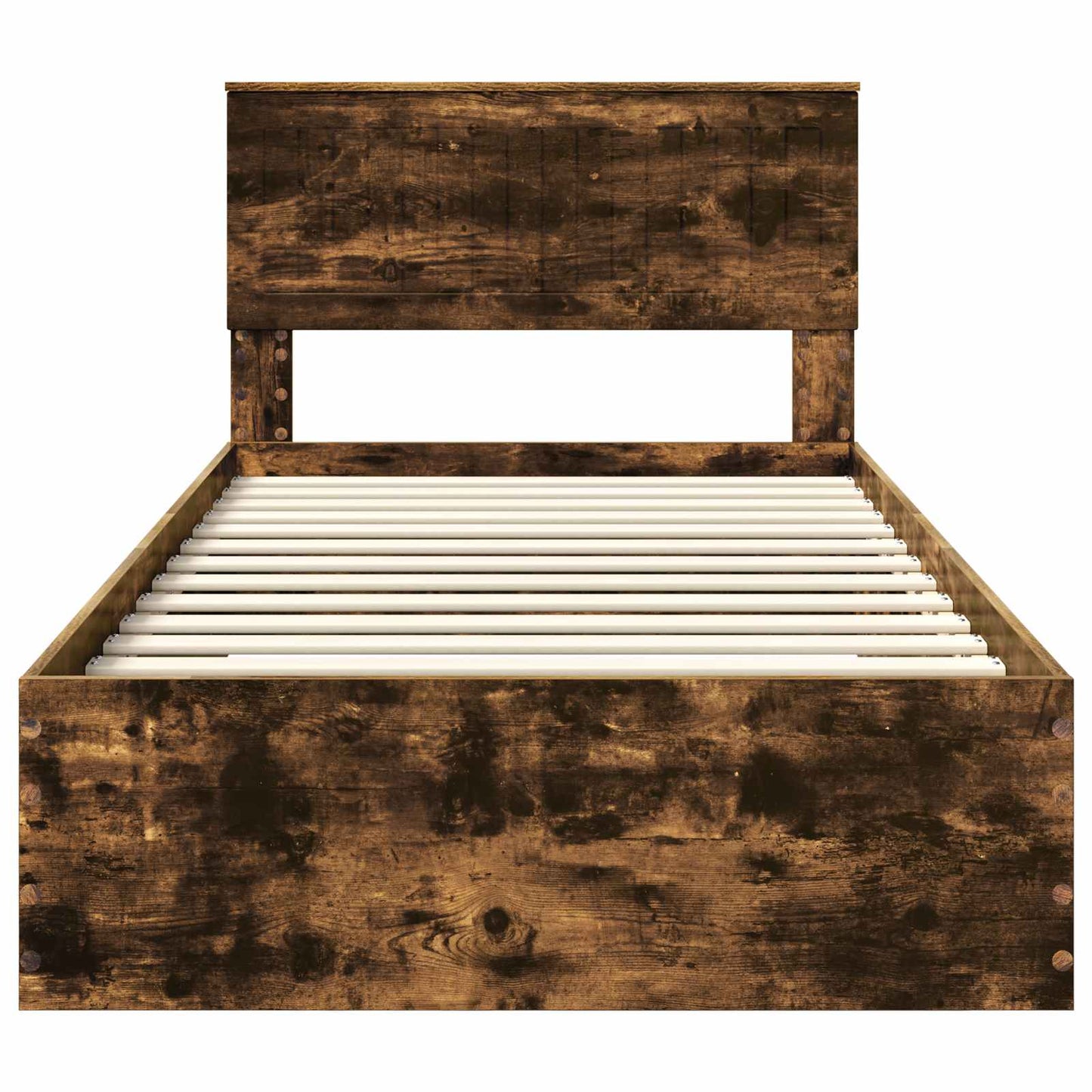 vidaXL Bettrahmen Geräucherte Eiche 100 x 200 cm Holzwerkstoff
