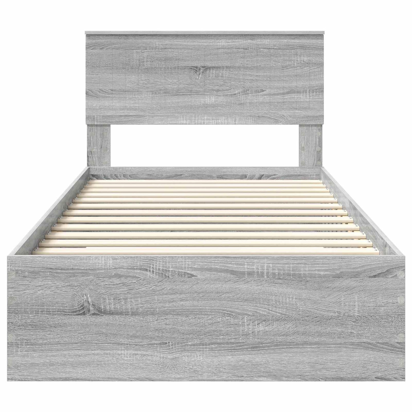 vidaXL Cadre de lit Gris Sonoma 100 x 200 cm Bois d'ingénierie