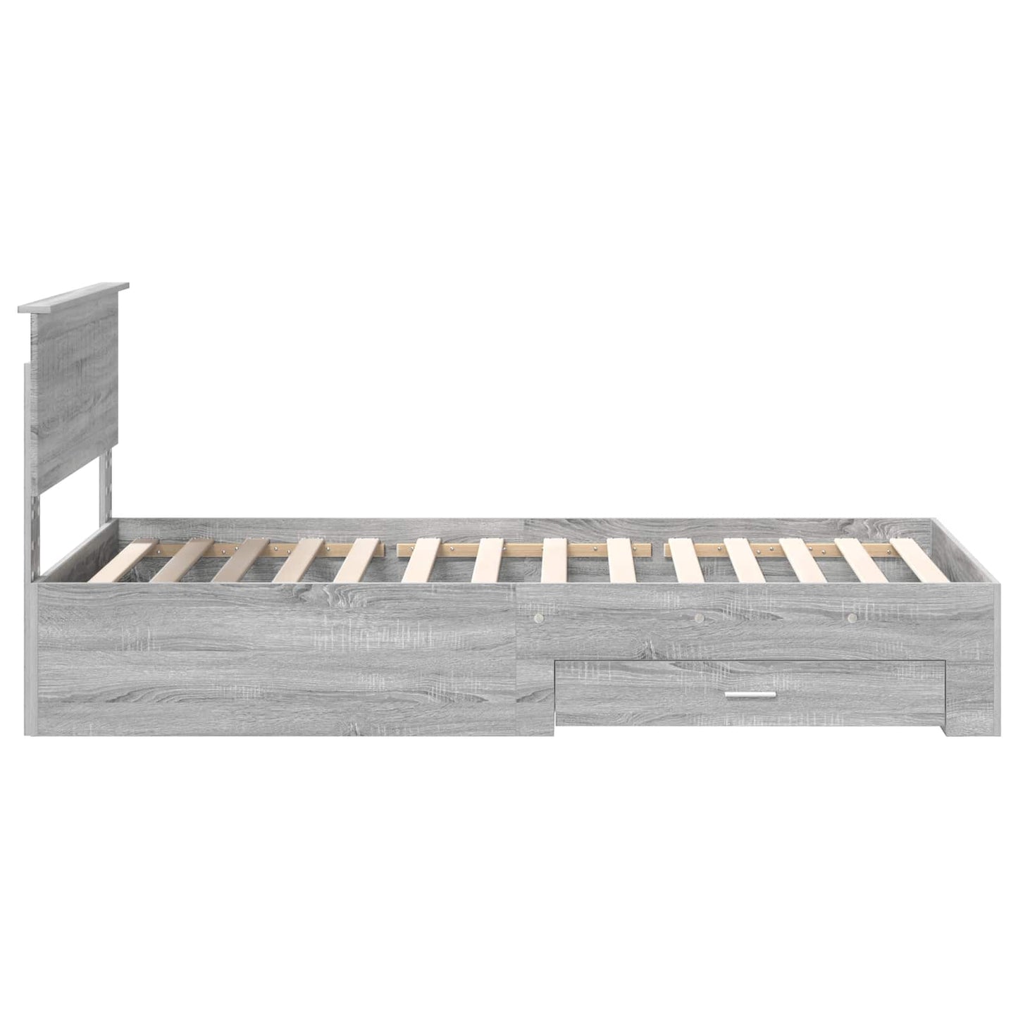 vidaXL Cadre de lit Gris Sonoma 100 x 200 cm Bois d'ingénierie