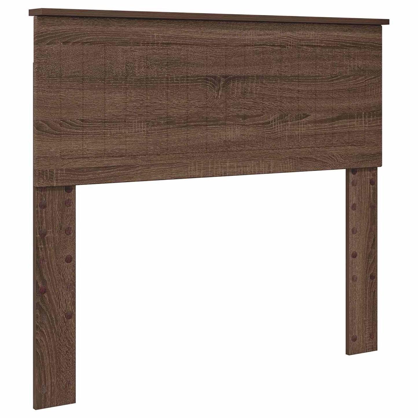 vidaXL Bettrahmen Braune Eiche und Silber 100 x 200 cm Holzwerkstoff