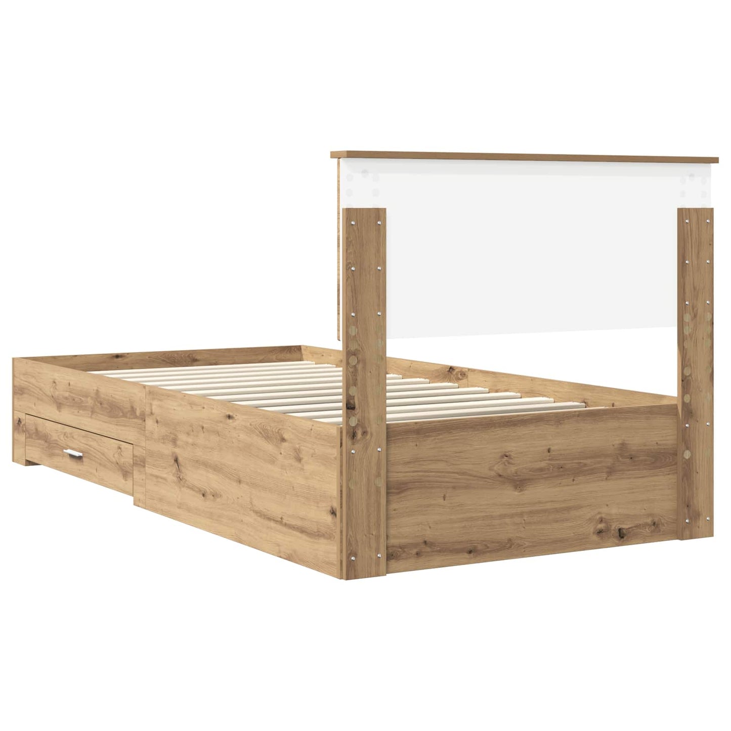 vidaXL Bettrahmen Artisan-Eiche 100 x 200 cm Holzwerkstoff