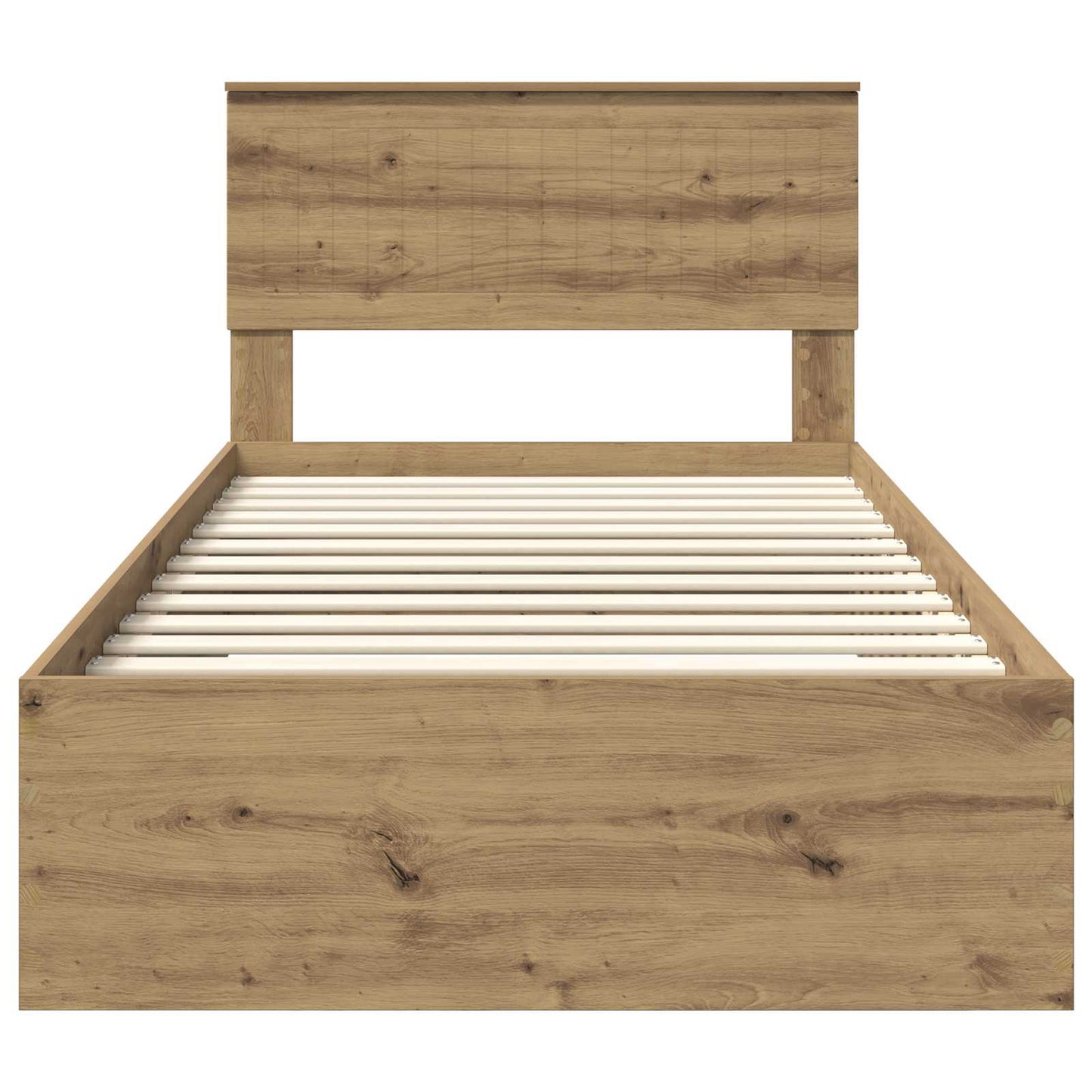 vidaXL Bettrahmen Artisan-Eiche 100 x 200 cm Holzwerkstoff