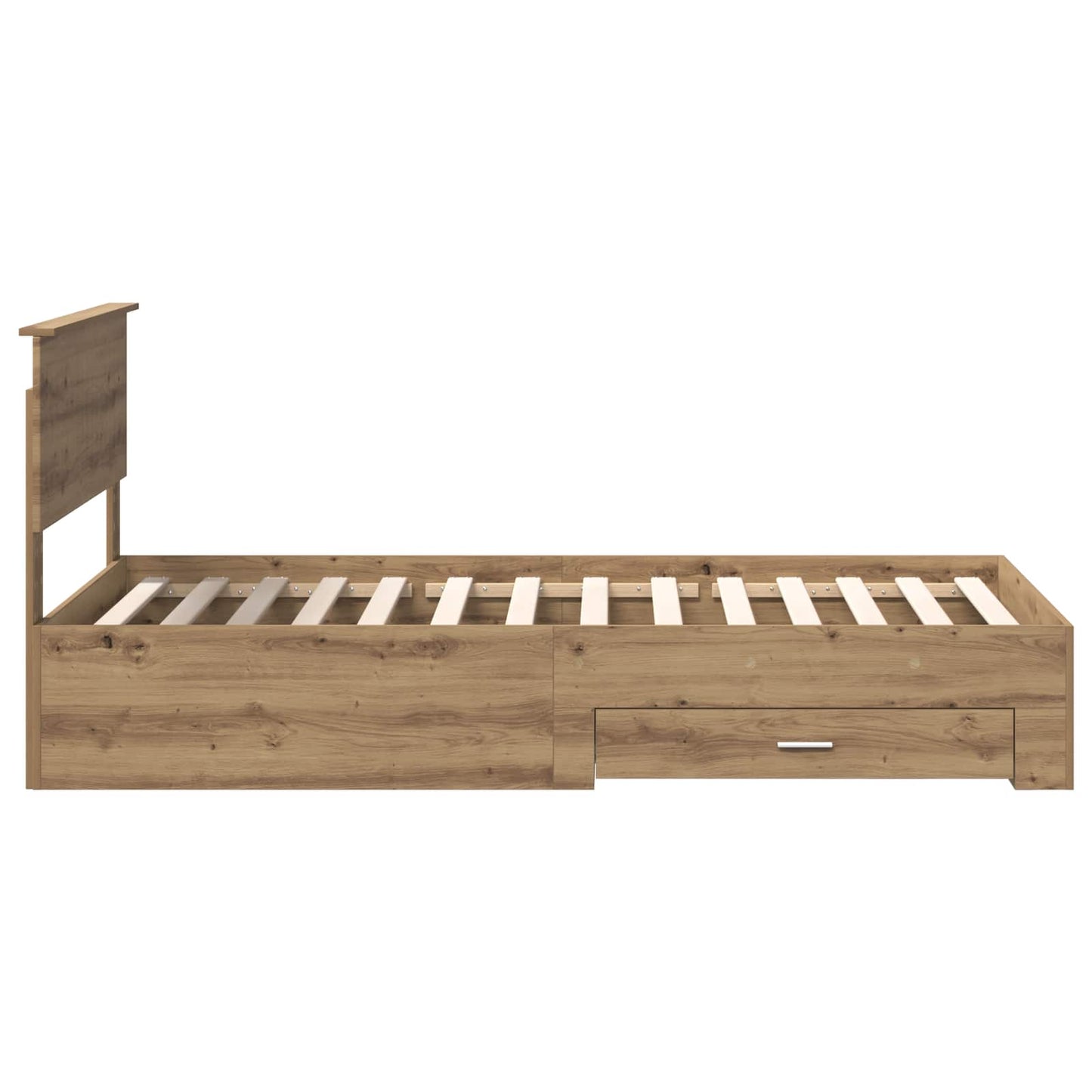vidaXL Bettrahmen Artisan-Eiche 100 x 200 cm Holzwerkstoff