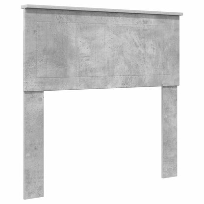 vidaXL Cadre de lit avec tête de lit Gris Béton 90 x 200 cm Bois d'ingénierie