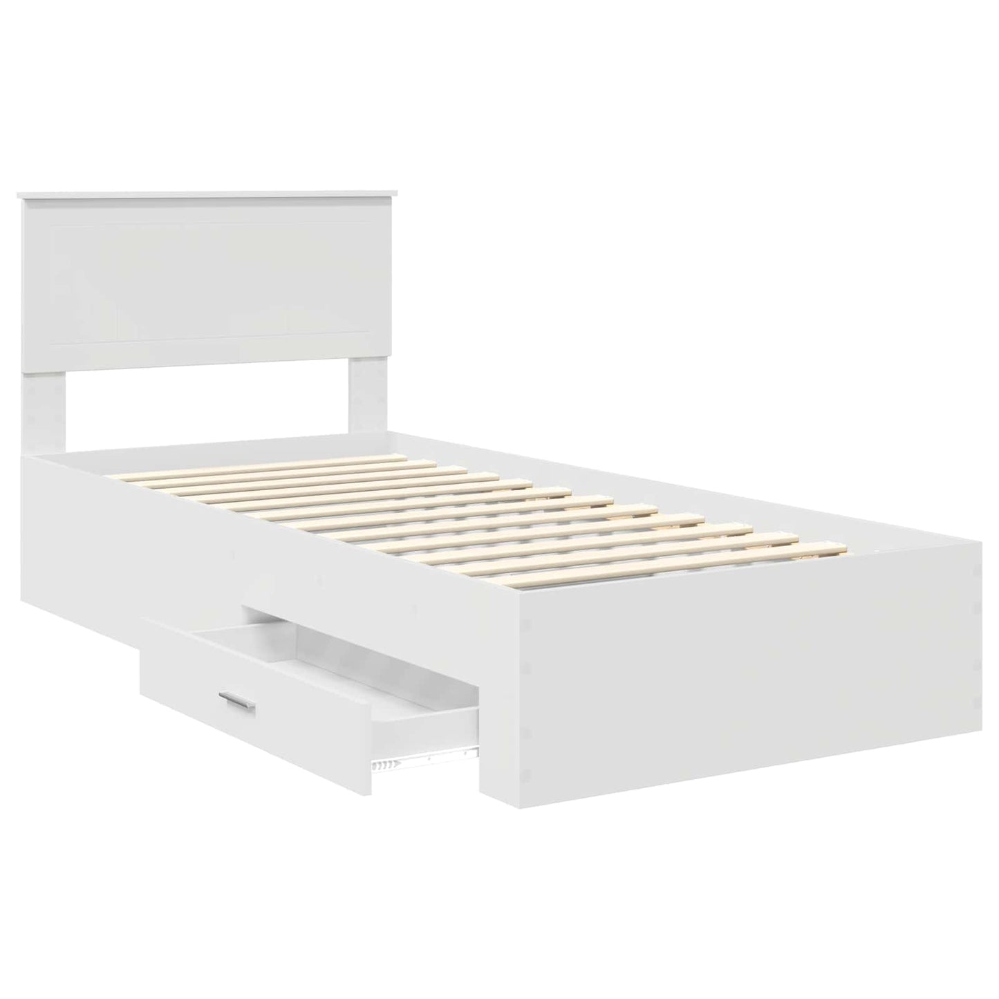 vidaXL Cadre de lit avec tête de lit Blanc 90 x 190 cm Aggloméré