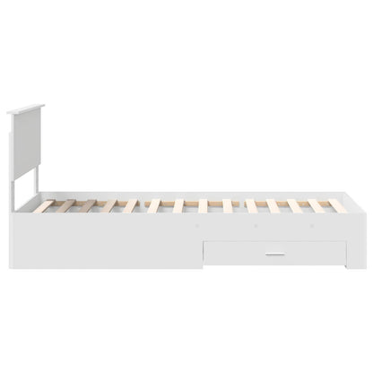 vidaXL Cadre de lit avec tête de lit Blanc 90 x 190 cm Aggloméré