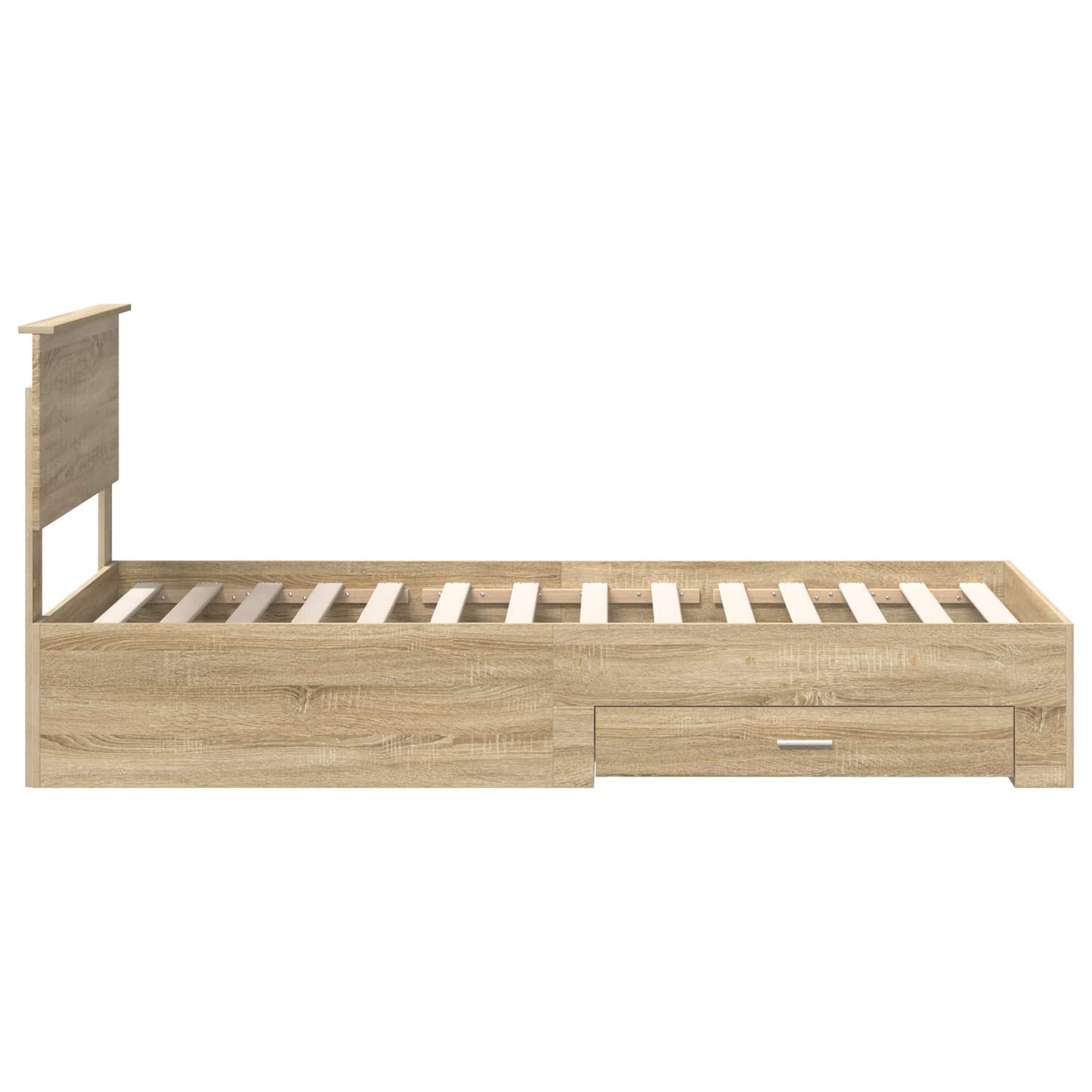 vidaXL Cadre de lit avec tête de lit chêne Sonoma 90 x 190 cm Bois d'ingénierie
