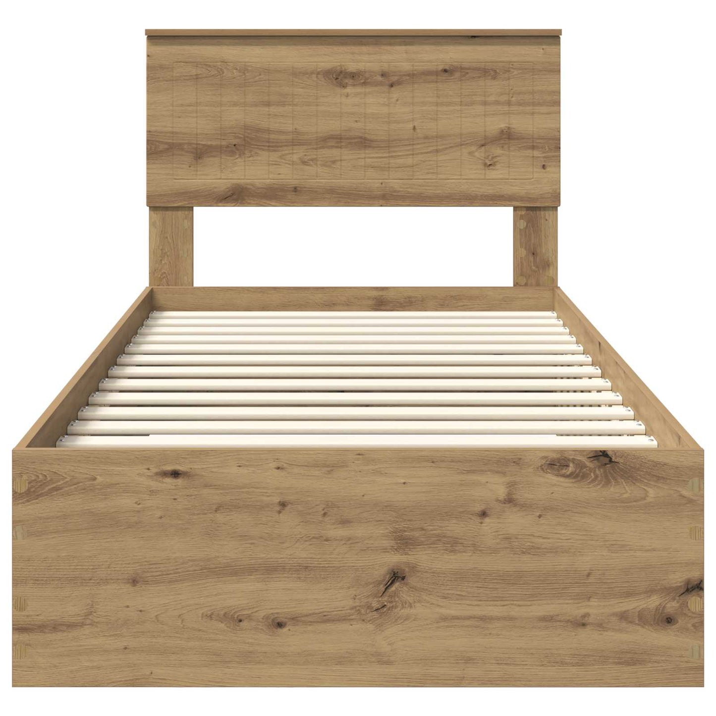 vidaXL Cadre de lit avec tête de lit chêne artisanal 90 x 190 cm Aggloméré