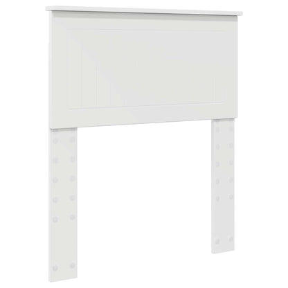 vidaXL Cadre de lit blanc et argent 75 x 190 cm en bois d'ingénierie