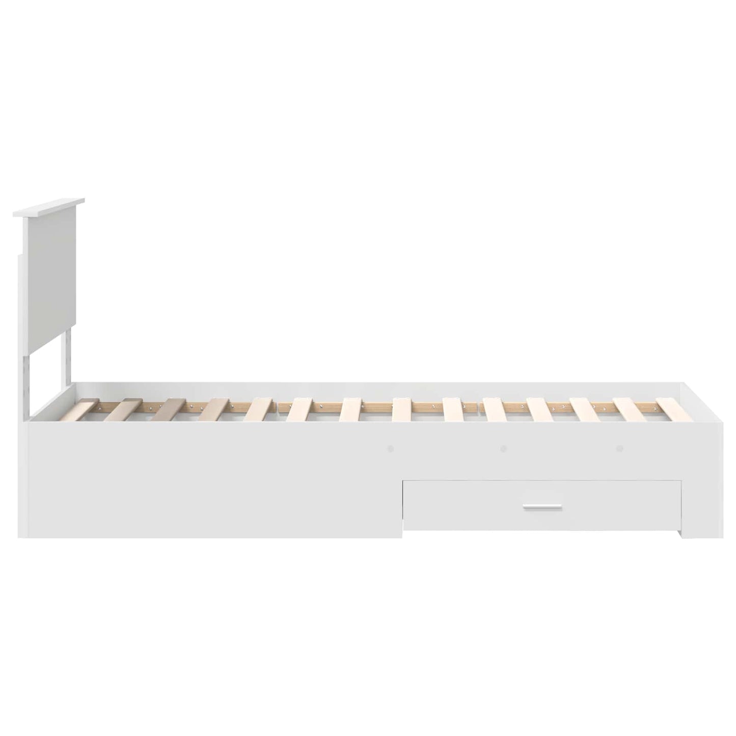 vidaXL Cadre de lit blanc et argent 75 x 190 cm en bois d'ingénierie