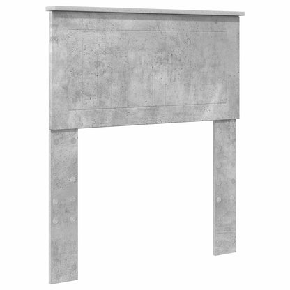 vidaXL Bettrahmen Beton Grau und Silber 70 x 190 cm Holzwerkstoff