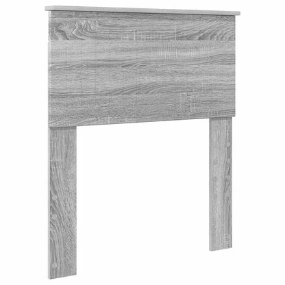 vidaXL Bettrahmen Graue Sonoma und Silber 75 x 190 cm Holzwerkstoff