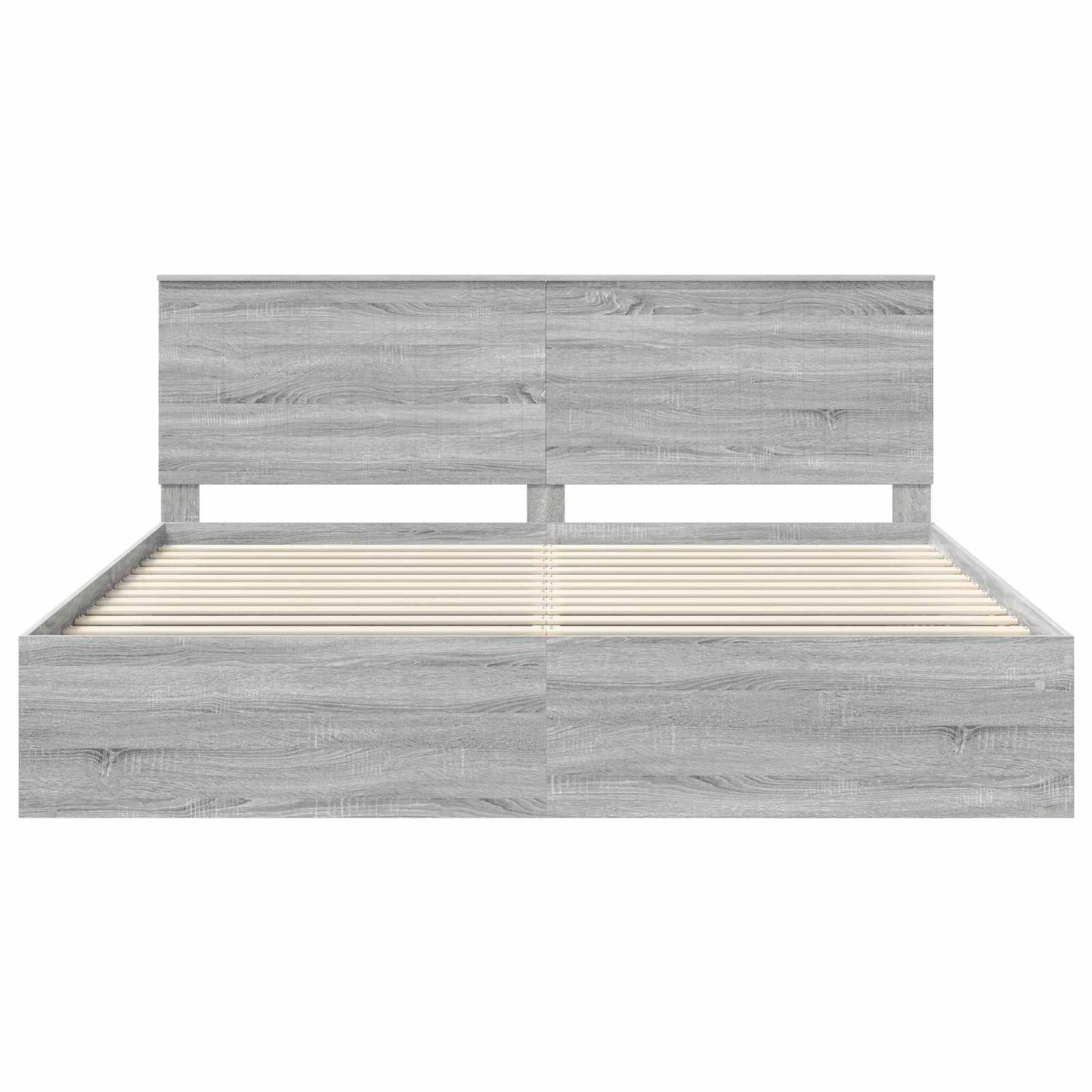 vidaXL Cadre de lit Gris Sonoma 200 x 200 cm Pin massif