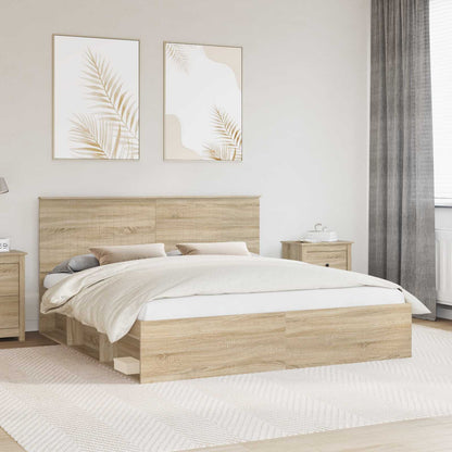 vidaXL Bettrahmen Sonoma 180 x 200 cm Massives Kiefernholz