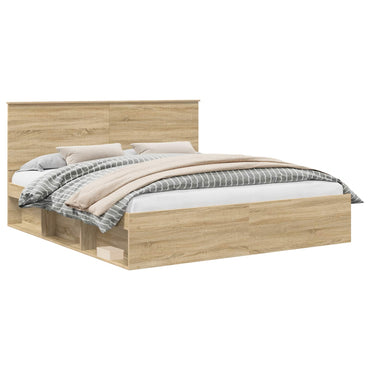 vidaXL Bettrahmen Sonoma 180 x 200 cm Massives Kiefernholz