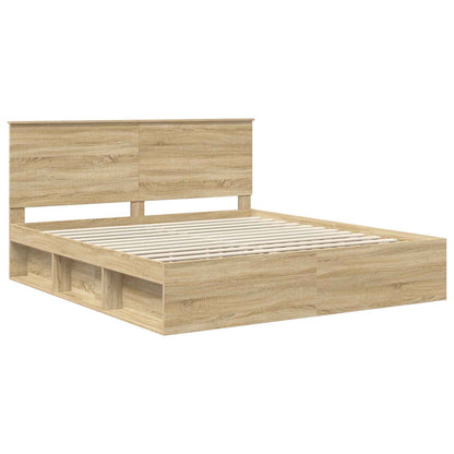 vidaXL Bettrahmen Sonoma 180 x 200 cm Massives Kiefernholz