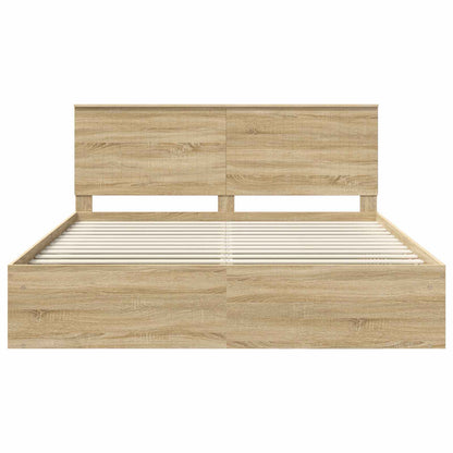 vidaXL Bettrahmen Sonoma 180 x 200 cm Massives Kiefernholz