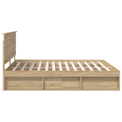 vidaXL Bettrahmen Sonoma 180 x 200 cm Massives Kiefernholz