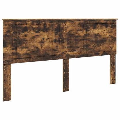 vidaXL Bettrahmen Geräucherte Eiche 180 x 200 cm Massives Kiefernholz