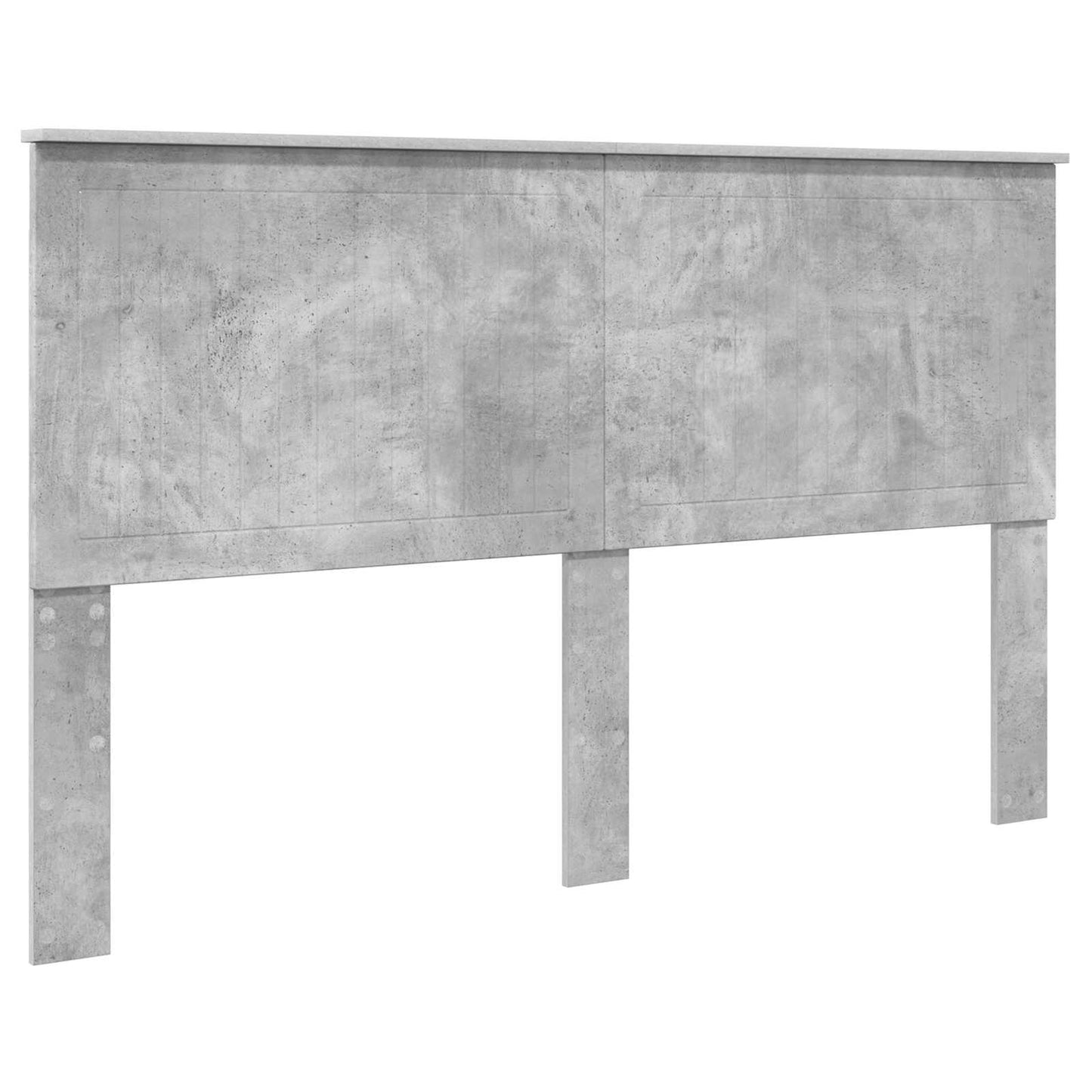 vidaXL Bettrahmen mit Kopfteil Beton 160 x 200 cm Massives Kiefernholz