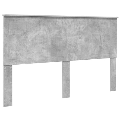vidaXL Bettrahmen mit Kopfteil Beton 160 x 200 cm Massives Kiefernholz