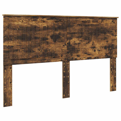 vidaXL Bettrahmen Geräucherte Eiche 160 x 200 cm Massives Kiefernholz