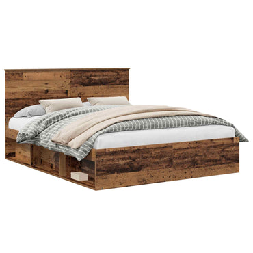vidaXL Bettrahmen Altholz 160 x 200 cm Massives Kiefernholz