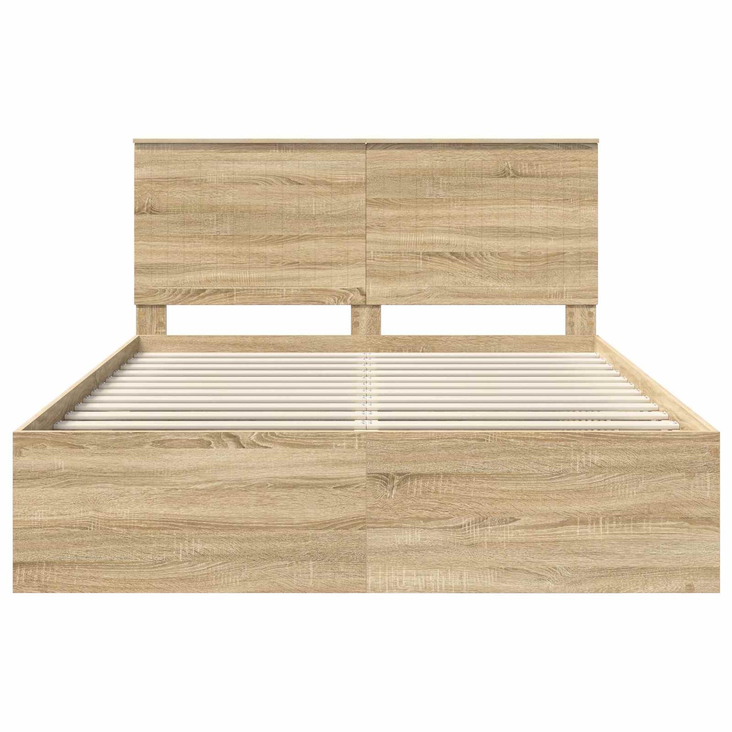 vidaXL Bettrahmen Sonoma-Eiche 150 x 200 cm Massives Kiefernholz