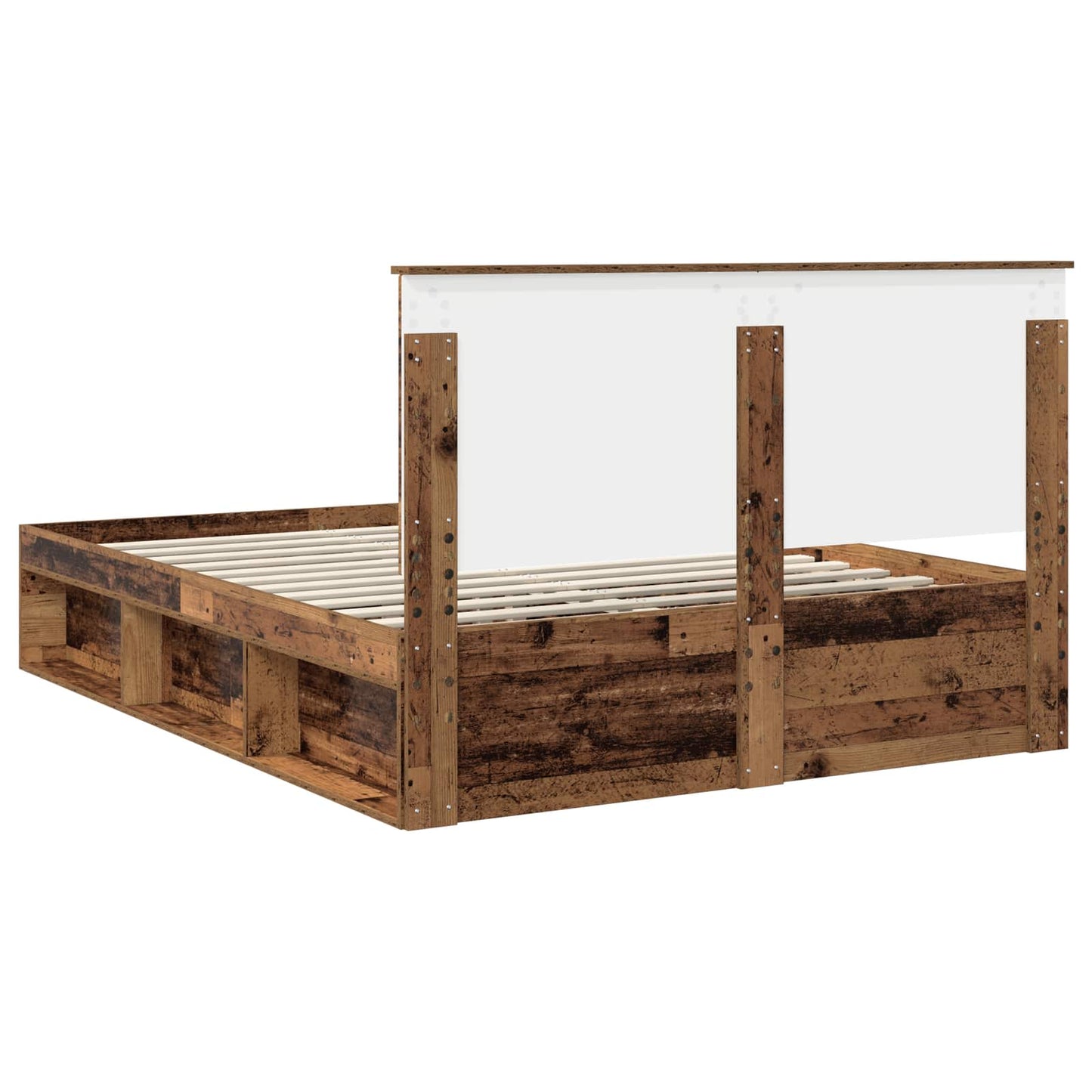 vidaXL Bettrahmen Altholz 150 x 200 cm Massives Kiefernholz