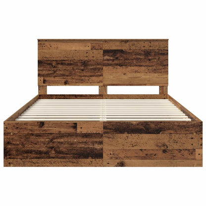 vidaXL Bettrahmen Altholz 150 x 200 cm Massives Kiefernholz